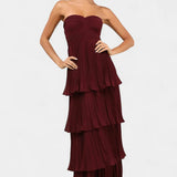 JUNE VESTIDO DE VOLANTES CON ESCOTE CORAZÓN Y SILUETA EN CAPAS