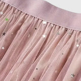 Colette Falda de Lentejuelas con Dobladillo Fruncido y Cintura Alta