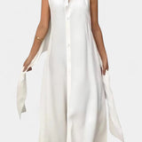 Meryl Vestido Camisero con Botones y Lazo Ajustable