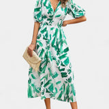 Georgina Vestido Midi Floral con Escote en V