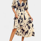 Georgina Vestido Midi Floral con Escote en V