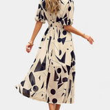 Georgina Vestido Midi Floral con Escote en V