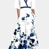 Daphne Vestido Envoltura Floral con Elegancia Atemporal