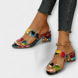 Martina – Elegant block heels for summer