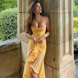 ÉLODIE VESTIDO DE CORSÉ CON VOLANTES