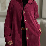 Ibby | Chaqueta con capucha de pana acogedora