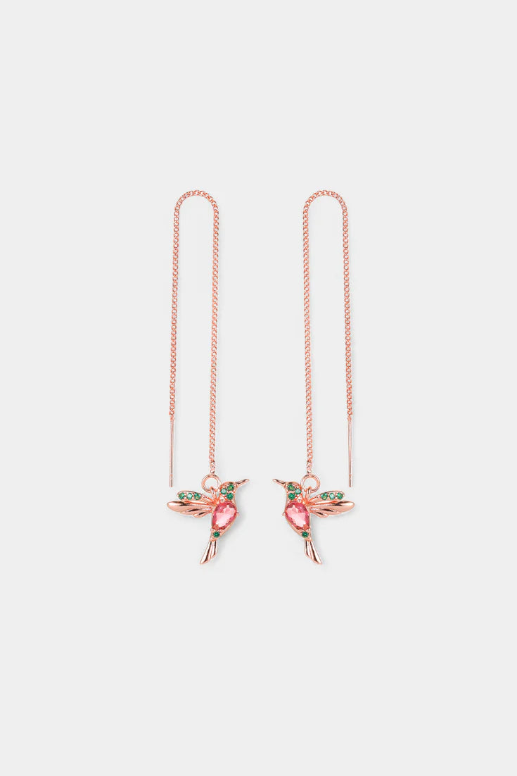 Mixed Zirconium Bird Earrings