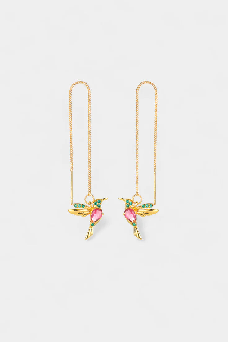 Mixed Zirconium Bird Earrings