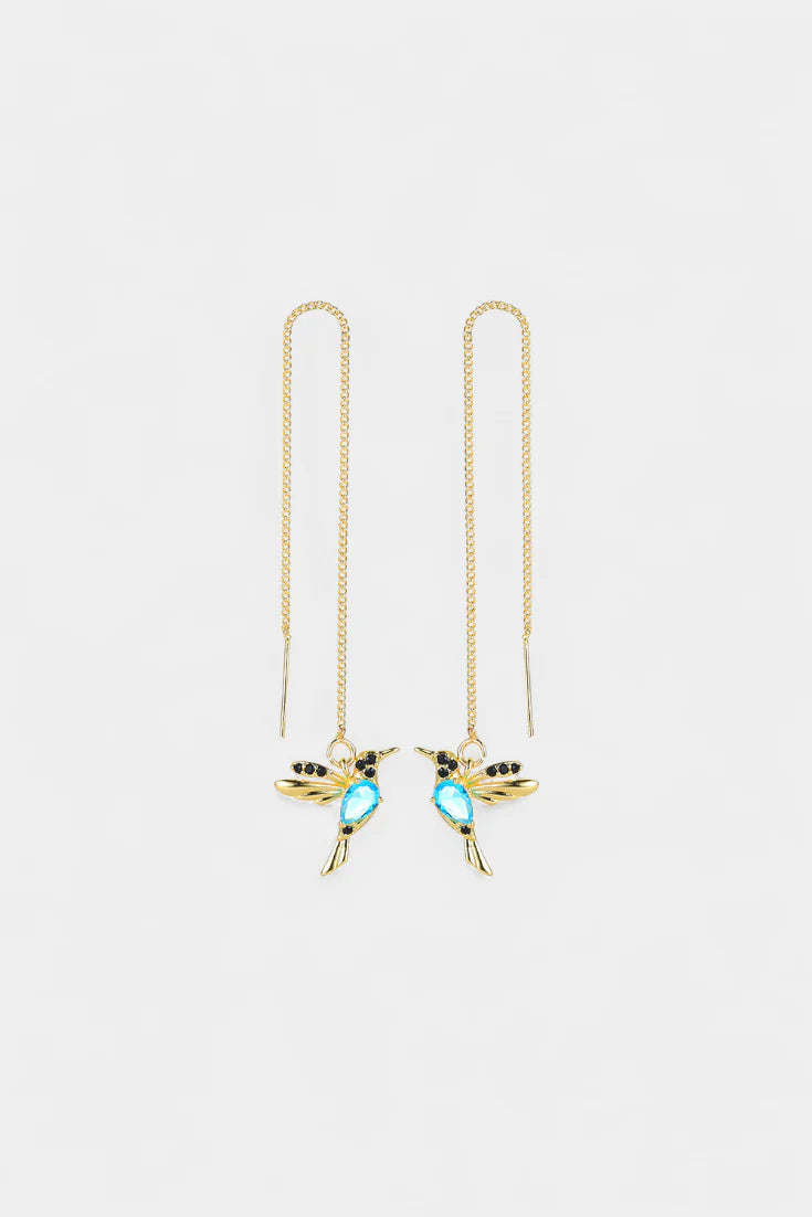 Mixed Zirconium Bird Earrings