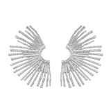 Pendientes de metal con borde ondulado