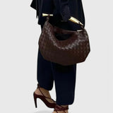 Gerda Bolso Woven con Asa Dorada