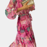 Dajana Vestido Maxi Envolvente con Estampado Floral