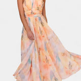 Alaia Vestido con Estampado Aquarelle y Cuello Halter