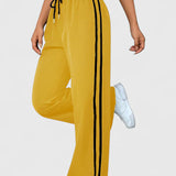 Alanys Pantalón Deportivo de Pierna Ancha con Detalle Lateral