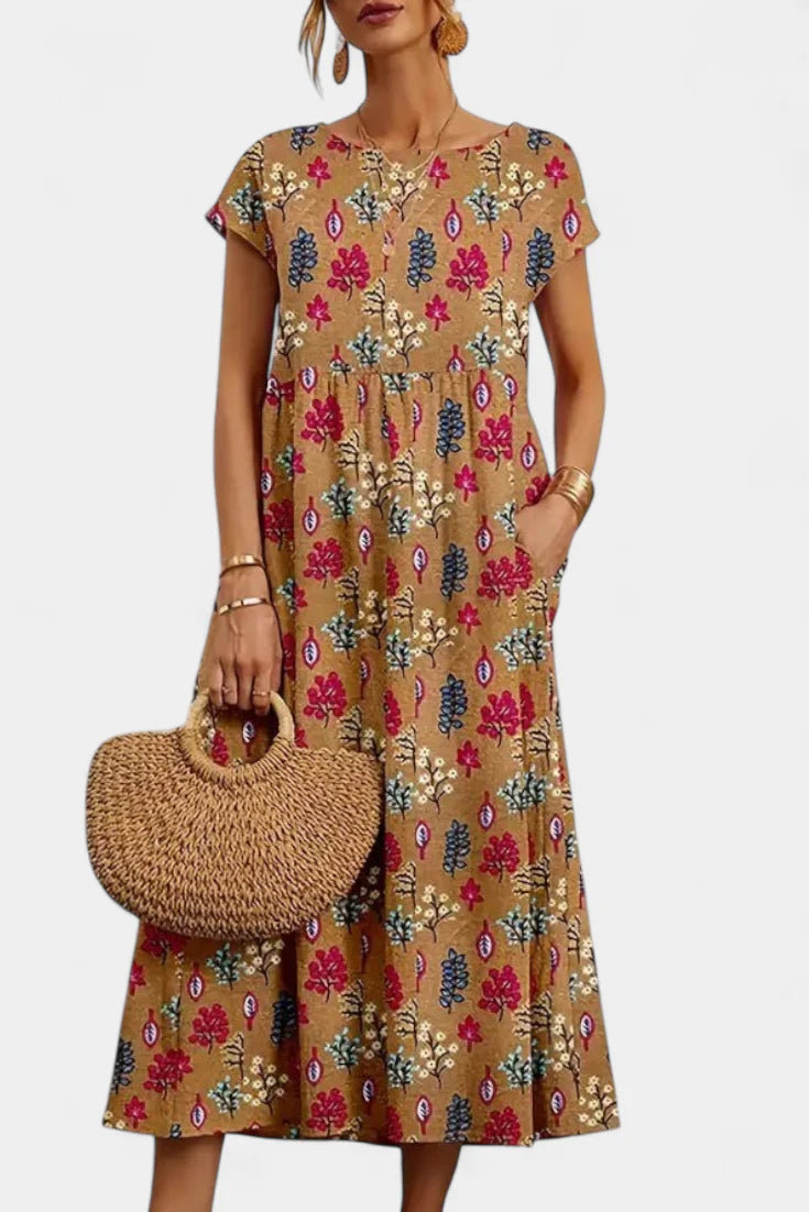 Yuridia Vestido Floral Chic con Silueta Fluida