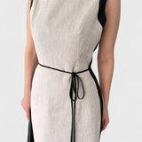 Samanta Vestido Sin Mangas con Contraste de Color