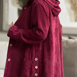 Ibby | Chaqueta con capucha de pana acogedora