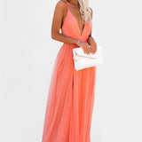 Gergana Vestido Maxi de Tul Sin Mangas