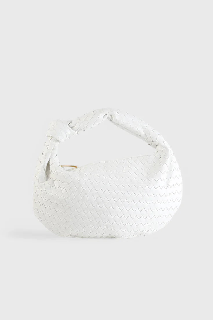 Sage Bolso de Hombro Mediano Tejido