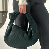 Sage Bolso de Hombro Mediano Tejido