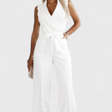 Montserrat Mono Elegante sin Mangas con Lazo y Caída Fluida