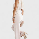 Montserrat Mono Elegante sin Mangas con Lazo y Caída Fluida