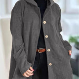 Ibby | Chaqueta con capucha de pana acogedora