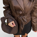 Remi Bolso Mini Woven con Detalle de Nudo