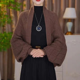 Elea - Chaleco tipo chal de punto