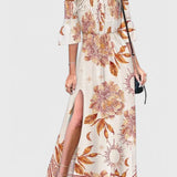 Giulia Vestido Maxi Floral Off-Shoulder