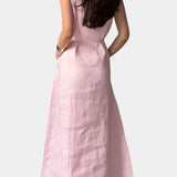 Rosetta Vestido Suave sin Mangas con Lazo Ajustable