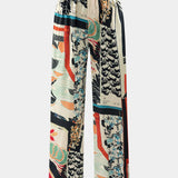 Arce Pantalones Rectos de Cintura Alta con Estampado Floral