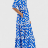 Casilda – Vestido Midi con Estampado de Cadenas