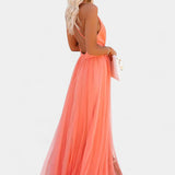 Gergana Vestido Maxi de Tul Sin Mangas