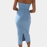 Iveta Vestido Sin Tirantes y Sin Espalda