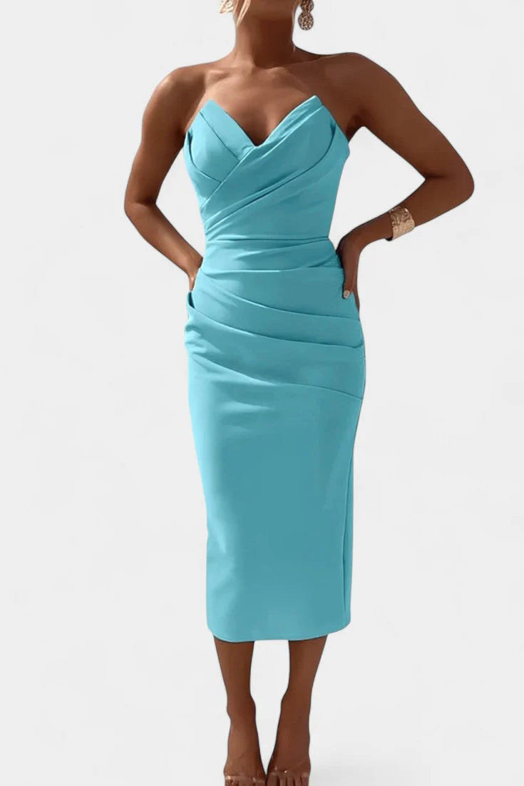 Iveta Vestido Sin Tirantes y Sin Espalda