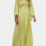 Anelia Vestido Maxi Geométrico con Escote en V