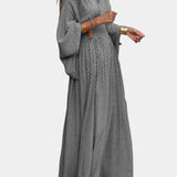 Anelia Vestido Maxi Geométrico con Escote en V