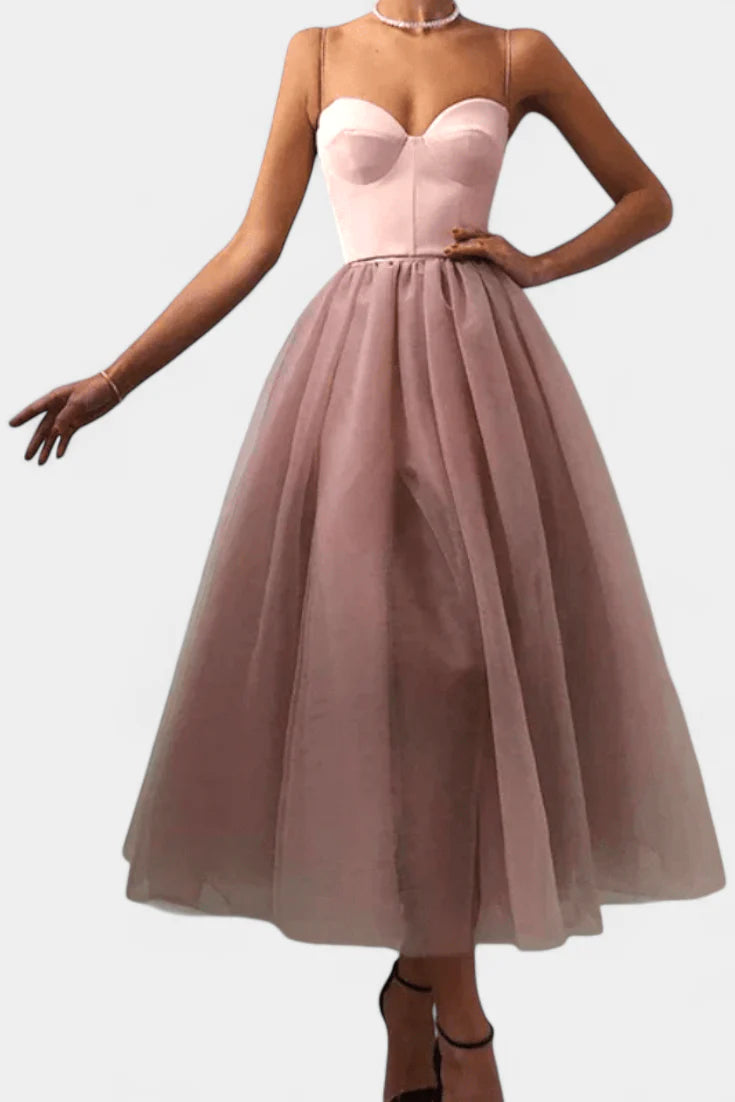 Widya Vestido Maxi de Tul Elegante