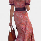 Louisa Vestido Asimétrico de Manga Abullonada