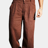 Erik | Pantaloni Di Lino a Gamba Larga