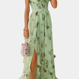 Luna Vestido Maxi con Corsé Floral y Silueta Sofisticada