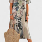 Lidia Vestido Transpirable con Estampado Moderno