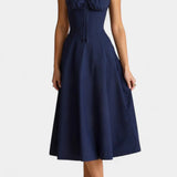 Flora Vestido Midi A-Line con Corsé