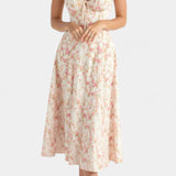 Flora Vestido Midi A-Line con Corsé