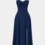 Flora Vestido Midi A-Line con Corsé