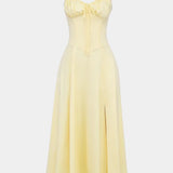 Flora Vestido Midi A-Line con Corsé