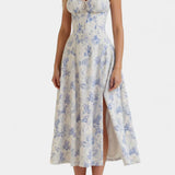 Flora Vestido Midi A-Line con Corsé