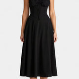 Flora Vestido Midi A-Line con Corsé