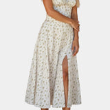 Flora Vestido Midi A-Line con Corsé